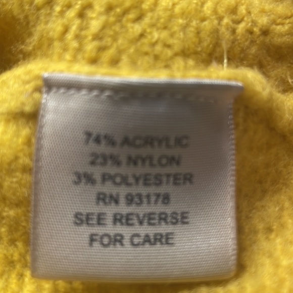 Philosophy sweater pull over crew neck long sleeve high low yellow womens size L - Picture 6 of 6